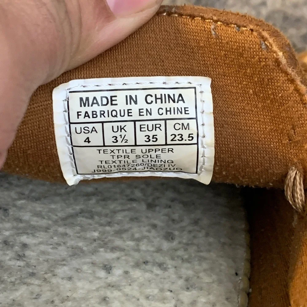 Polo Ralph Lauren‎ Tan Brown Slippers Size 4